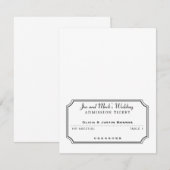 Invitation Billet d'entrée vidéo noir et blanc (Devant / Derrière)