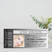 Invitation Billet d'entrée VIP Pass Anniversaire (Debout devant)