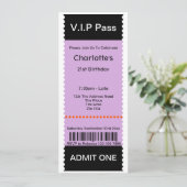 Invitation Billet d'entrée VIP Pass Party (Debout devant)