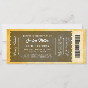 Invitation Billet d'événement de luxe élégant