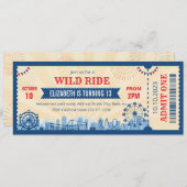 Invitation Billet d'invitation d'anniversaire du parc (Devant / Derrière)