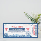 Invitation Billet d'invitation d'anniversaire du parc (Debout devant)