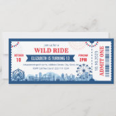 Invitation Billet d'invitation d'anniversaire du parc (Devant)