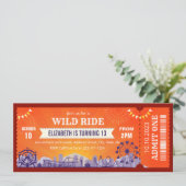 Invitation Billet d'invitation d'anniversaire du parc (Debout devant)