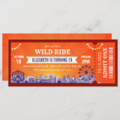 Invitation Billet d'invitation d'anniversaire du parc (Devant / Derrière)