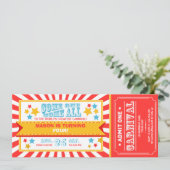 Invitation Billet d'invitation pour le carnaval de cirque Gar (Debout devant)