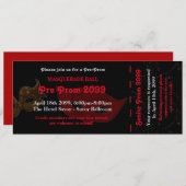 Invitation Billet d'invitation pré-prom Masquerade Style,chic (Devant / Derrière)