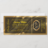Invitation Billet élégant pour l'événement VIP Gold (Devant)