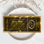 Invitation Billet élégant pour l'événement VIP Gold