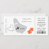 Invitation Billet Embarquement Pass Mariage Destination Barba (Devant)