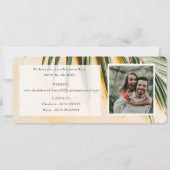 Invitation Billet Fidji Mariage Destination (Dos)