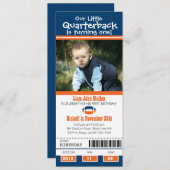 Invitation Billet Football Anniversaire (Devant / Derrière)