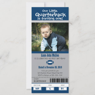 Invitation Billet Football Anniversaire