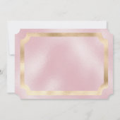 Invitation Billet glamour Gold & Pink Diamonds (Dos)