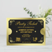 Invitation Billet Golden Party (Debout devant)