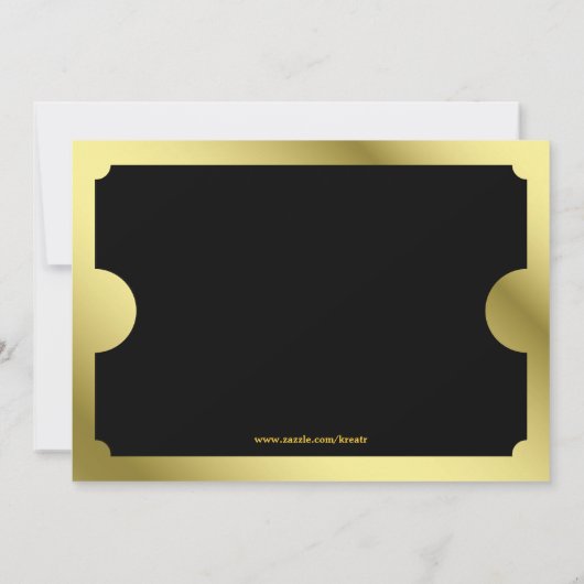 Invitation Billet Golden Party (Dos)