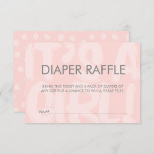 Invitation Billet Graffiti Baby shower rose rabat