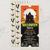 Invitation Billet Halloween Haunted House Party Horreur (Devant / Derrière)