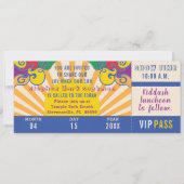Invitation Billet Hippie bar ou Bat mitzvah (Devant)