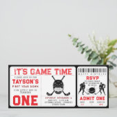 Invitation Billet Hockey première année en bas 1er anniversai (Debout devant)