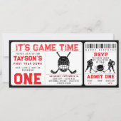 Invitation Billet Hockey première année en bas 1er anniversai (Devant)