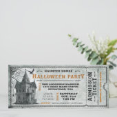 Invitation Billet II de partie de Halloween hanté par cru de (Debout devant)