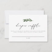 Invitation Billet LANA-Minimaliste Boho Green Diaper (Devant)