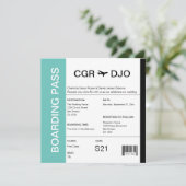 Invitation Billet Mariage de Pass d'embarquement pour les voy (Debout devant)