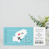 Invitation Billet mariage Destination Ibiza (Debout devant)