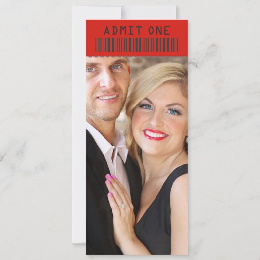 Invitation Billet Mariage Rock et Roll (Dos)