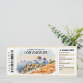 Invitation Billet modifiable Los Angeles Plane, LA Trip (Debout devant)