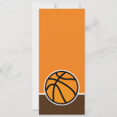 Invitation Billet Orange Basketball Couples Baby shower Photo (Dos)