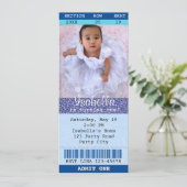 Invitation Billet Pailleté Bleu Cinéma Théâtre Pho (Debout devant)