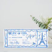 Invitation Billet Paris Surprise Boarding Pass (Debout devant)