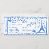 Invitation Billet Paris Surprise Boarding Pass (Devant)