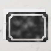 Invitation Billet Parties scintillant et diamants noir et arg (Dos)