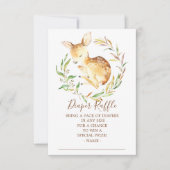 Invitation Billet Petit Baby shower de chevreuils (Devant)
