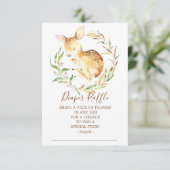 Invitation Billet Petit Baby shower de chevreuils (Debout devant)