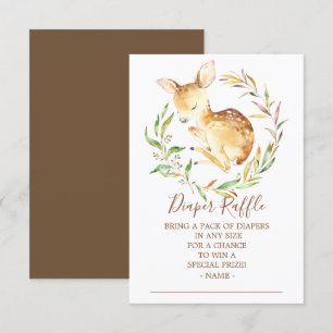 Invitation Billet Petit Baby shower de chevreuils