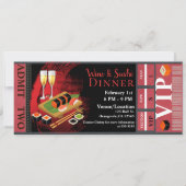 Invitation Billet pour événement VIP déjeuner dîner vin et su (Devant)