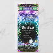 Invitation Billet pour la fête d'anniversaire VIP Mardi Gras  (Devant)