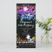 Invitation Billet pour la fête d'anniversaire VIP Mardi Gras  (Debout devant)