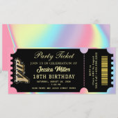 Invitation Billet pour la soirée Black & Gold (Devant / Derrière)