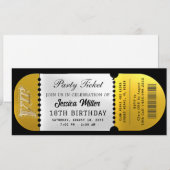 Invitation Billet pour la soirée Black & Gold (Devant / Derrière)