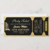 Invitation Billet pour la Soirée Noir & Or (Devant)
