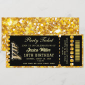 Invitation Billet pour la Soirée Noir & Or (Devant / Derrière)