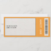 Invitation Billet pour la soirée rétro jazz (Dos)