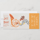 Invitation Billet pour la soirée rétro jazz (Devant)