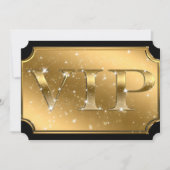 Invitation Billet pour l'événement de fête VIP Glam Sparkle O (Devant)