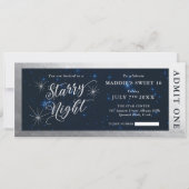 Invitation Billet pour un doux seize ans sous les étoiles (Devant)